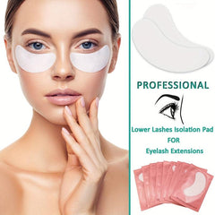 50 Pairs Under Eye Pads & 10Pcs Lash Brush Wands Beauty Tool
