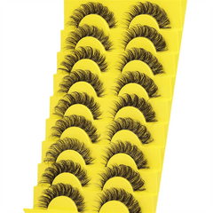 10 Pairs Faux Mink False Eyelashes Dramatic Fluffy Natural Long Makeup