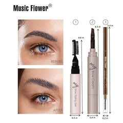 3 IN 1 Eyebrow Kit Brow Sculpt Pomade Pencil 3D Natural Long Lasting Eyebr