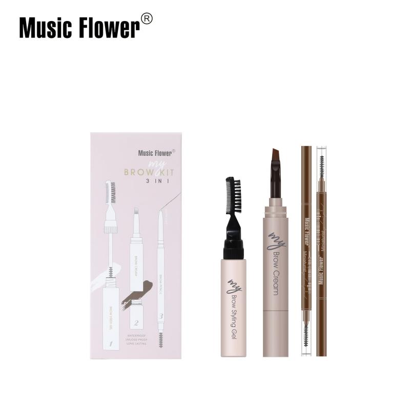 3 IN 1 Eyebrow Kit Brow Sculpt Pomade Pencil 3D Natural Long Lasting Eyebr