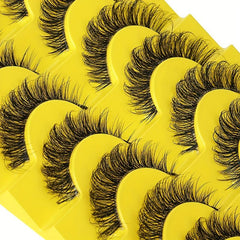 10 Pairs Faux Mink Eyelashes Natural Look Thick Simulated Lashes