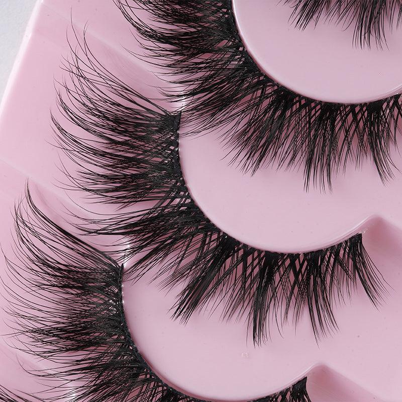 7 Pairs Cat Eye False Eyelashes Winged Thick Slanted Little Devil Style Lashes