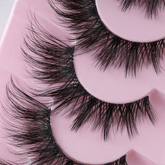 7 Pairs Cat Eye False Eyelashes Winged Thick Slanted Little Devil Style Lashes