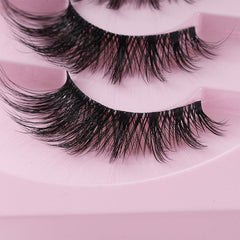 7 Pairs Cat Eye False Eyelashes Winged Thick Slanted Little Devil Style Lashes