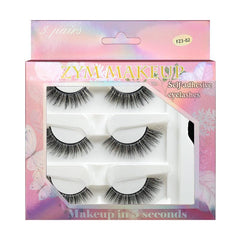 3 Pairs Long Lasting Reusable Faux Mink Lashes