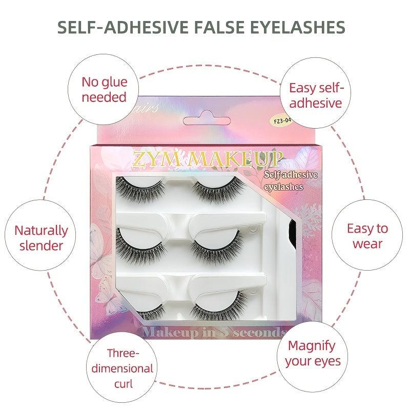 3 Pairs Long Lasting Reusable Faux Mink Lashes
