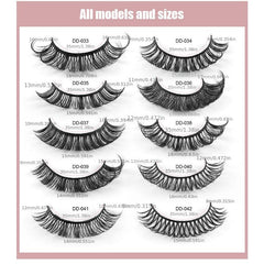 Curling Thick Volume Lashes Natural Look False Eyelashes 10 Pairs