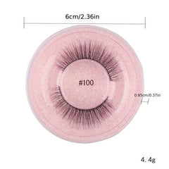 Fluffy Wispy False Eyelash with Pink Glitter Case