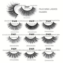 Thick Curling 3D Synthetic False Eyelashes