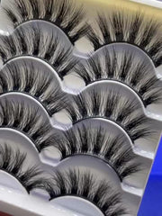 Fiber Silk False Eyelashes Voluminous Curling Cluster 3D False Eyelashes
