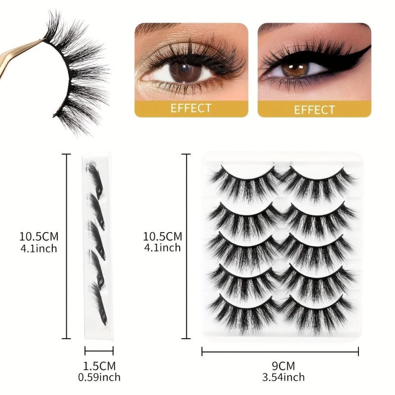 Fiber Silk False Eyelashes Voluminous Curling Cluster 3D False Eyelashes