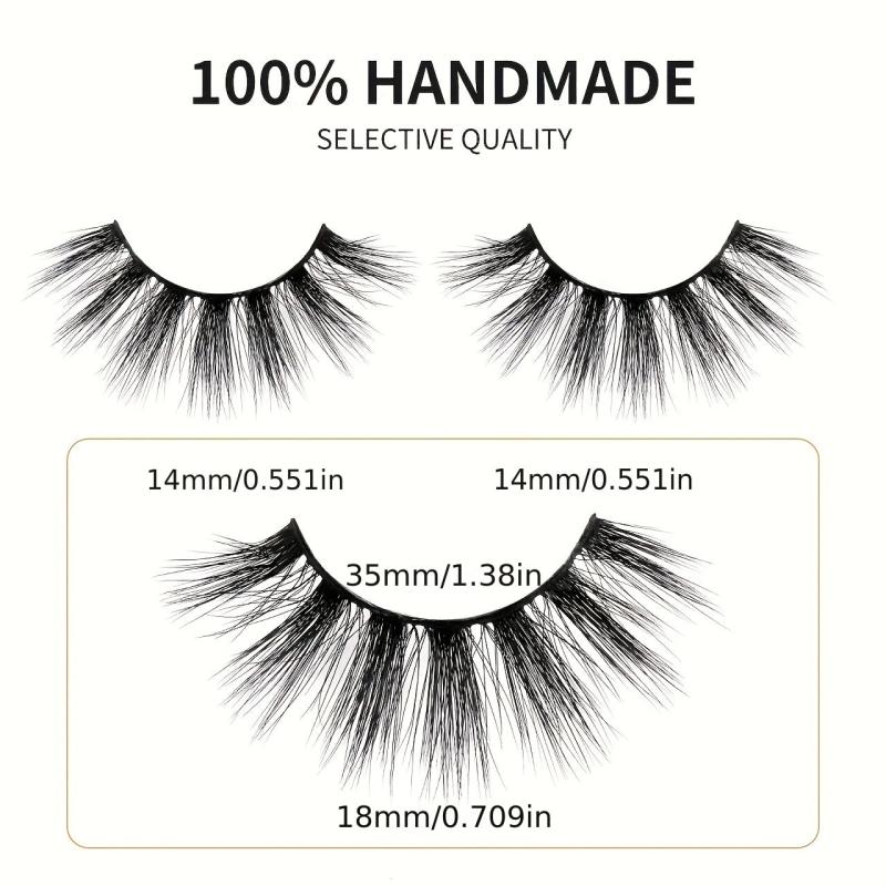 Fiber Silk False Eyelashes Voluminous Curling Cluster 3D False Eyelashes
