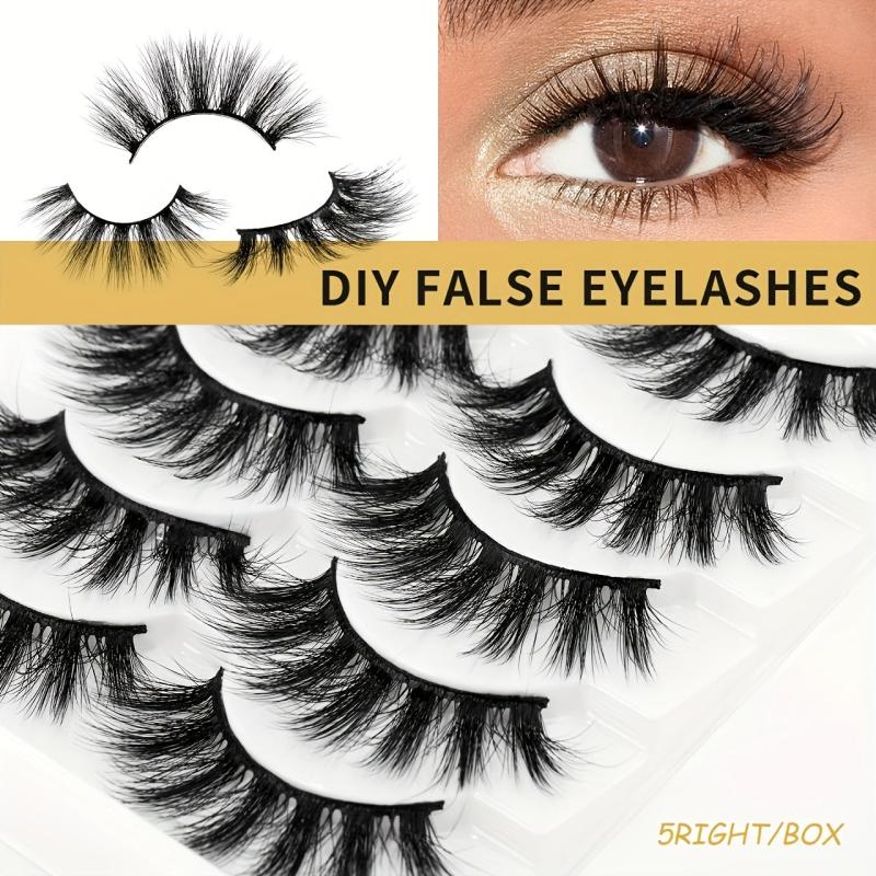 Fiber Silk False Eyelashes Voluminous Curling Cluster 3D False Eyelashes