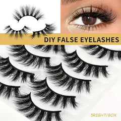 Fiber Silk False Eyelashes Voluminous Curling Cluster 3D False Eyelashes