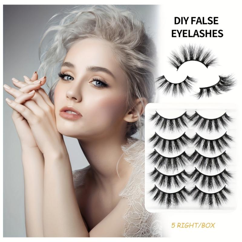 Fiber Silk False Eyelashes Voluminous Curling Cluster 3D False Eyelashes