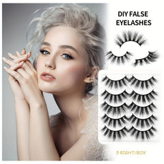 Fiber Silk False Eyelashes Voluminous Curling Cluster 3D False Eyelashes