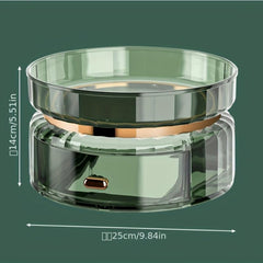 Makeup Perfume Organizer with Drawer Rotating Cosmetic Storage Case