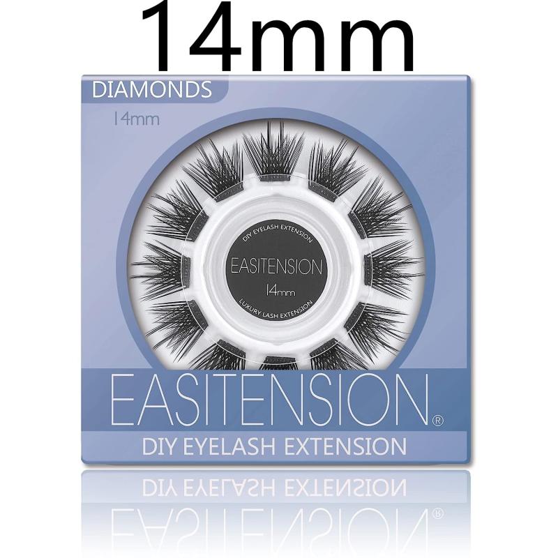 12-16mm Wispy DIY False Eyelash Extension D Curling Lash Clusters