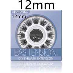 12-16mm Wispy DIY False Eyelash Extension D Curling Lash Clusters