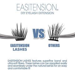 12-16mm Wispy DIY False Eyelash Extension D Curling Lash Clusters