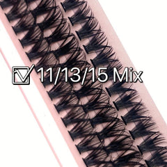 60pcs Cluster Lashes 40D 10 16mm Mix D Curling Individual Lashes Extensions