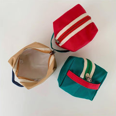 Portable Makeup Bag with Handle for Lipstick & Small Items Travel Cosmetic Pouch