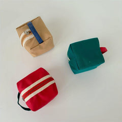 Portable Makeup Bag with Handle for Lipstick & Small Items Travel Cosmetic Pouch