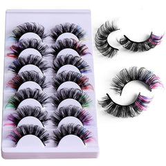 Long Wispy Faux Mink Lashes in Natural Colors
