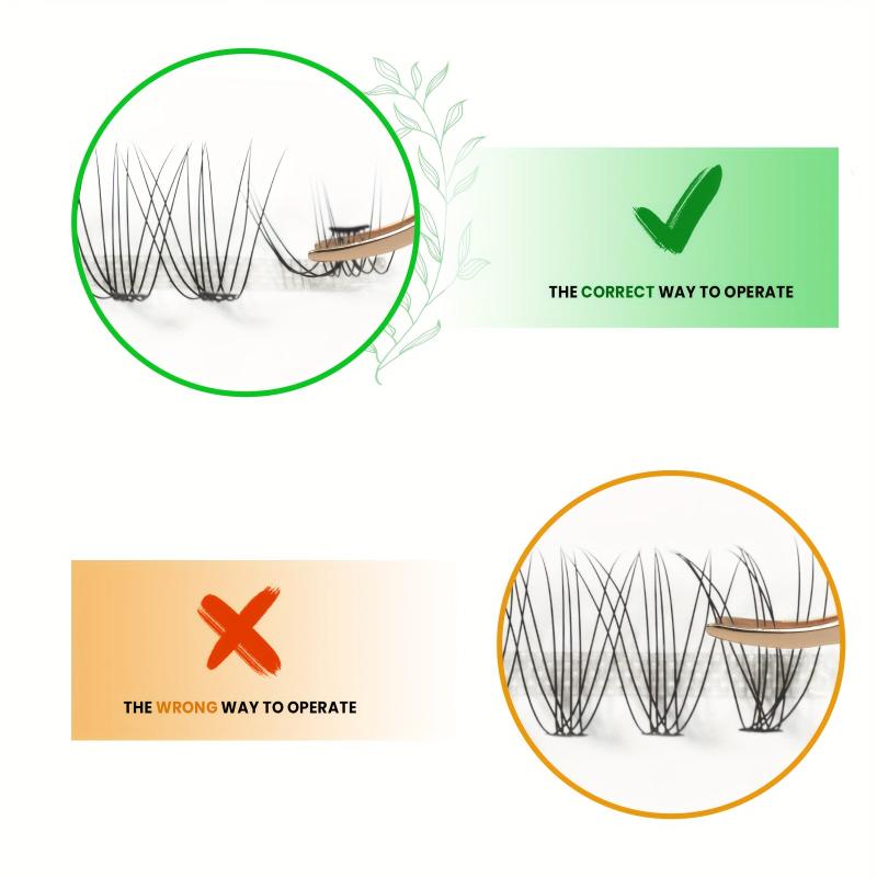 60pcs Cluster Lashes 10D 10 14mm Mix C D Curling Individual Lashes Extensions