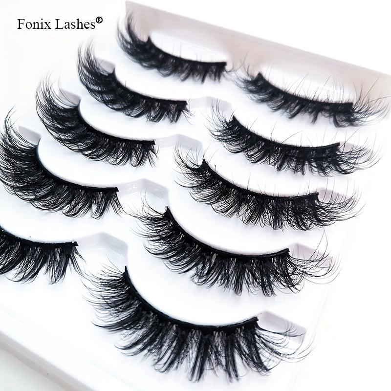 5 Pairs Mink Lashes Fluffy Cat Eye Lashes