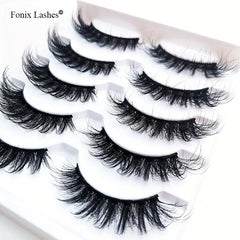 5 Pairs Mink Lashes Fluffy Cat Eye Lashes