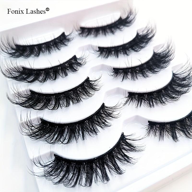 5 Pairs Mink Lashes Fluffy Cat Eye Lashes