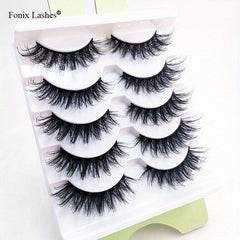 5 Pairs Mink Lashes Fluffy Cat Eye Lashes