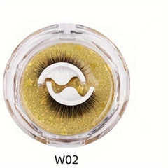Reusable Self Adhesive Natural Cross False Eyelashes Waterproof Thick Lashes
