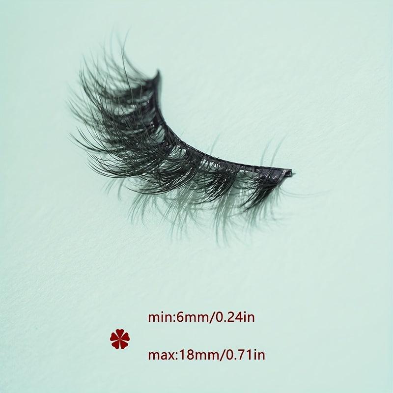 7 Pairs 5D Crisscross False Lashes 18mm Soft Wispy Makeup Eyelashes