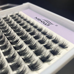 144pcs 9-16mm False Eyelashes Mix Segmented Lashes Extension DIY