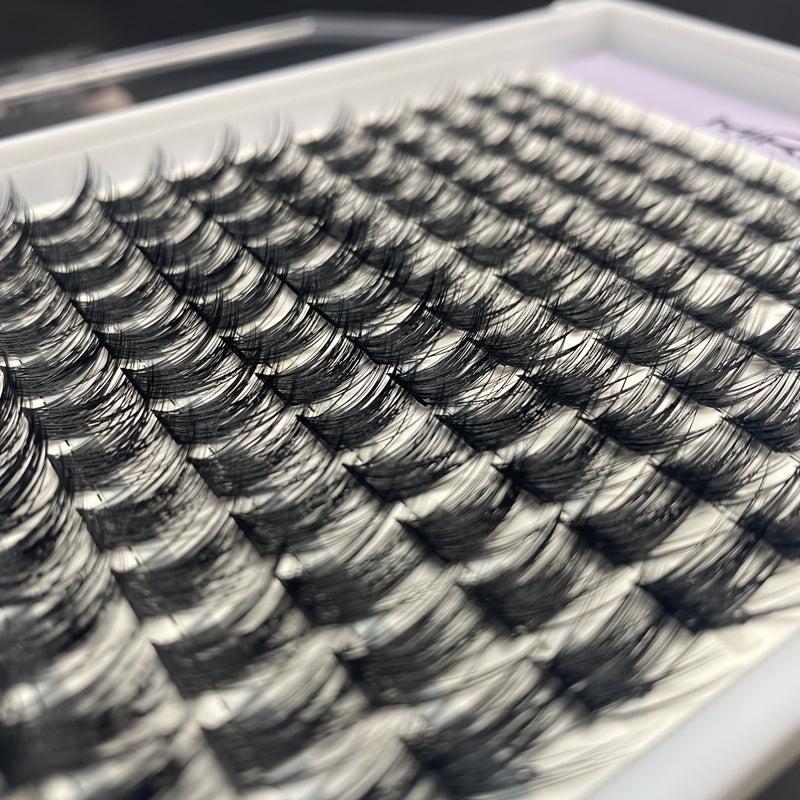 144pcs 9-16mm False Eyelashes Mix Segmented Lashes Extension DIY