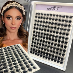 144pcs 9-16mm False Eyelashes Mix Segmented Lashes Extension DIY