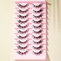 Cat Eyes 3D Faux Mink False Eyelashes Natural Fluffy Winged Extension