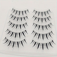 Short Wispy Natural False Eyelashes Reusable Cat Eye Lashes