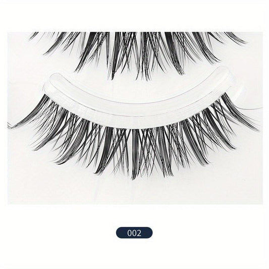 Short Wispy Natural False Eyelashes Reusable Cat Eye Lashes