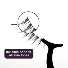 Natural Look False Eyelashes Short & Japanese Lashes Clear Band