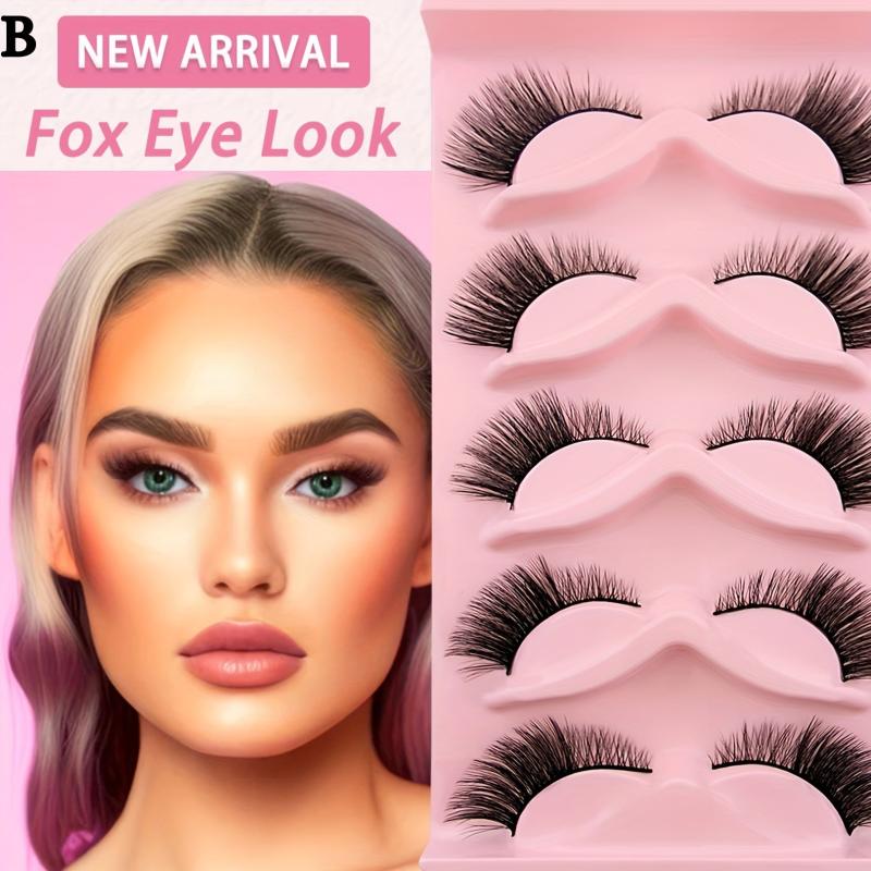 5 Pairs Cat Eye Lashes Eye End Lengthening Angel Wings Sexy All-match