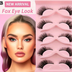 5 Pairs Cat Eye Lashes Eye End Lengthening Angel Wings Sexy All-match