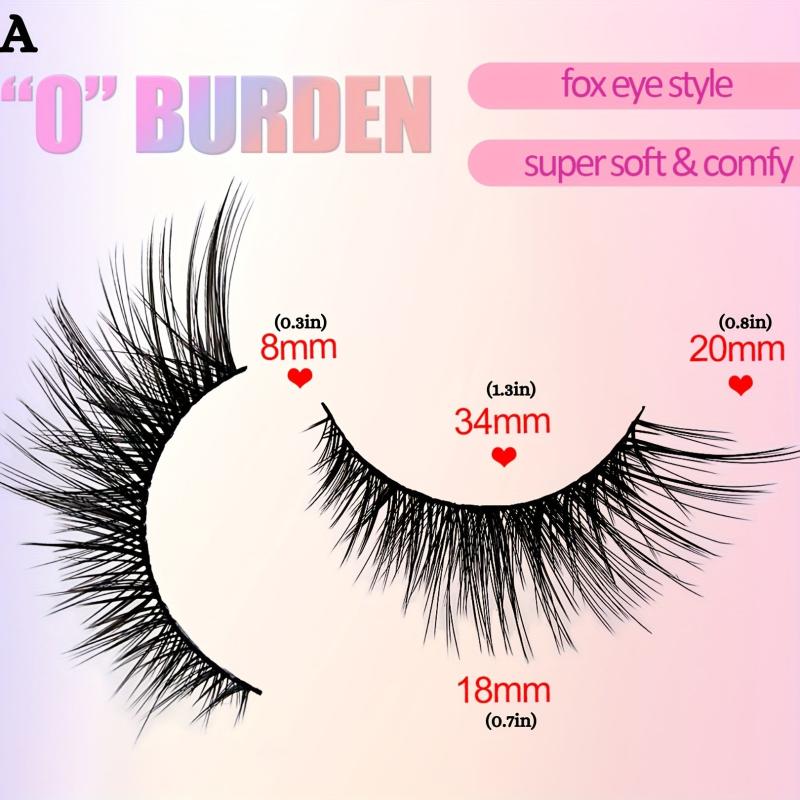 5 Pairs Cat Eye Lashes Eye End Lengthening Angel Wings Sexy All-match