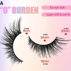 5 Pairs Cat Eye Lashes Eye End Lengthening Angel Wings Sexy All-match