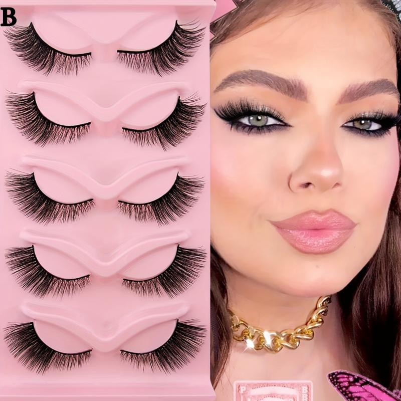5 Pairs Cat Eye Lashes Eye End Lengthening Angel Wings Sexy All-match