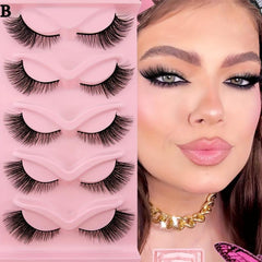 5 Pairs Cat Eye Lashes Eye End Lengthening Angel Wings Sexy All-match