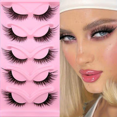 5 Pairs Cat Eye Lashes Eye End Lengthening Angel Wings Sexy All-match