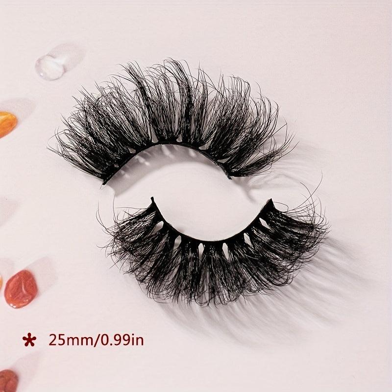 8 Pairs 6D Volume False Lashes 25mm Curly Extensions